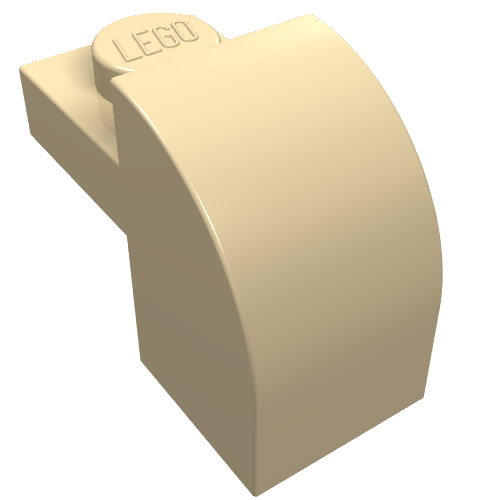 Part 6091 - Slope, Curved 2 x 1 x 1 1/3 with Recessed Stud - De BrickPlaats