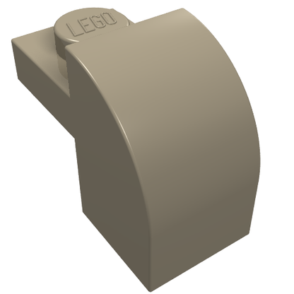 Part 6091 - Slope, Curved 2 x 1 x 1 1/3 with Recessed Stud - De BrickPlaats