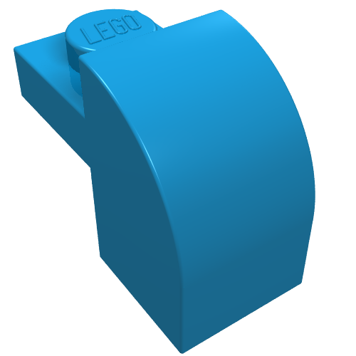 Part 6091 - Slope, Curved 2 x 1 x 1 1/3 with Recessed Stud - De BrickPlaats