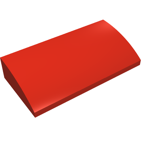 Part 61068 - Slope, Curved 2 x 4 x 2/3 without Bottom Tubes - De BrickPlaats
