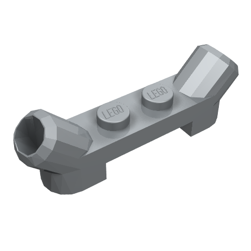 Part 61072 - Plate, Modified 1 x 4 with Angled Tubes - De BrickPlaats