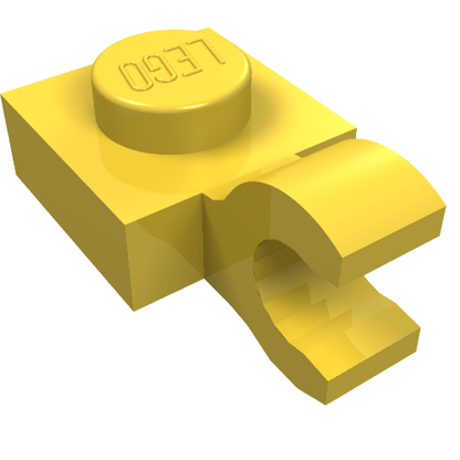 Part 61252 - Plate, Modified 1 x 1 with Open O Clip (Horizontal Grip) - De BrickPlaats