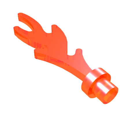 Part 6126b - Wave Rounded Straight with Bar End (Castle Dragon Flame / Seaweed / Water) - De BrickPlaats