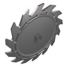 Part 61403 - Technic Circular Saw Blade 9 x 9 with Pin Hole and Teeth in Same Direction - De BrickPlaats