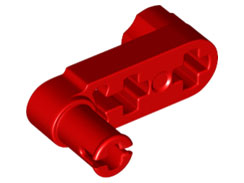 Part 61408 - Technic, Liftarm, Modified Crank / Pin 1 x 3 - Axle Holes and Squared Pin Hole - De BrickPlaats