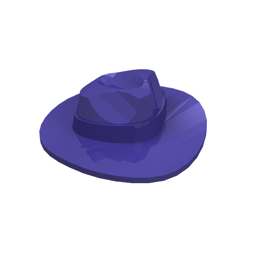 Part 61506 - Minifigure, Headgear Hat, Wide Brim Outback Style (Fedora) - De BrickPlaats