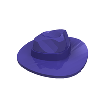 Part 61506 - Minifigure, Headgear Hat, Wide Brim Outback Style (Fedora) - De BrickPlaats