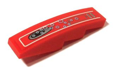 Part 61678pb016 - Slope, Curved 4 x 1 with Vent Hole and 14 Bubbles Pattern (Sticker) - Set 7976 - De BrickPlaats
