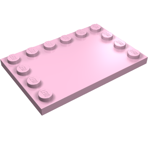 Part 6180 - Tile, Modified 4 x 6 with Studs on Edges - De BrickPlaats