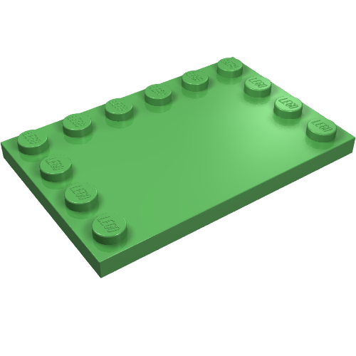 Part 6180 - Tile, Modified 4 x 6 with Studs on Edges - De BrickPlaats