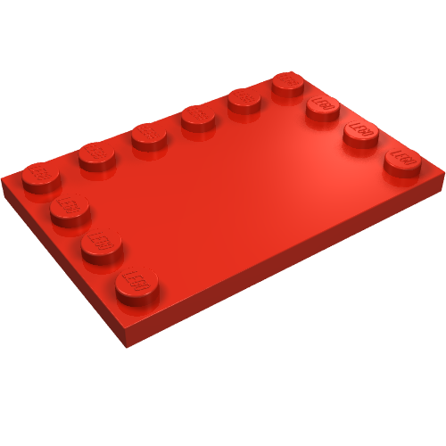 Part 6180 - Tile, Modified 4 x 6 with Studs on Edges - De BrickPlaats