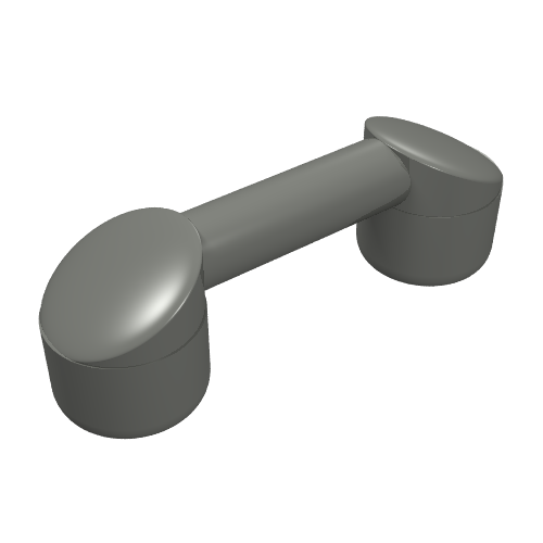 Part 6190 - Bar 1 x 3 with 2 Stud Receptacles (Radio Handle / Telephone Handset) - De BrickPlaats
