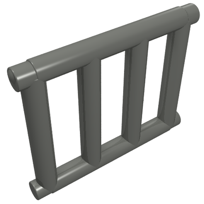 Part 62113 - Bar 1 x 4 x 3 Grille with End Protrusions - De BrickPlaats