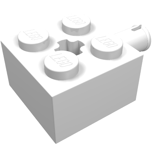 Part 6232 - Brick, Modified 2 x 2 with Pin and Axle Hole - De BrickPlaats