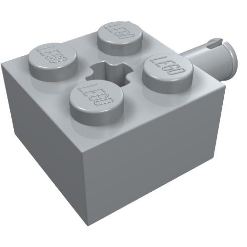 Part 6232 - Brick, Modified 2 x 2 with Pin and Axle Hole - De BrickPlaats