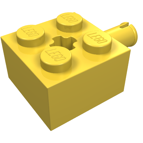 Part 6232 - Brick, Modified 2 x 2 with Pin and Axle Hole - De BrickPlaats