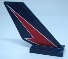 Part 6239pb086L - Tail Shuttle with Red Lightning on Dark Blue Background Pattern Model Left Side (Sticker) - Set 60177 - De BrickPlaats