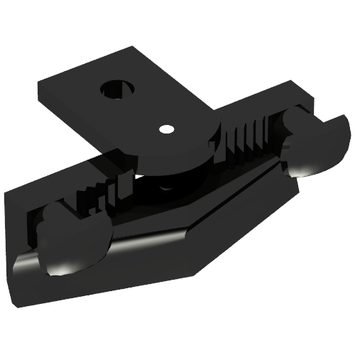 Part 64415c01 - Train Buffer Beam with Sealed Magnets and Plow - De BrickPlaats