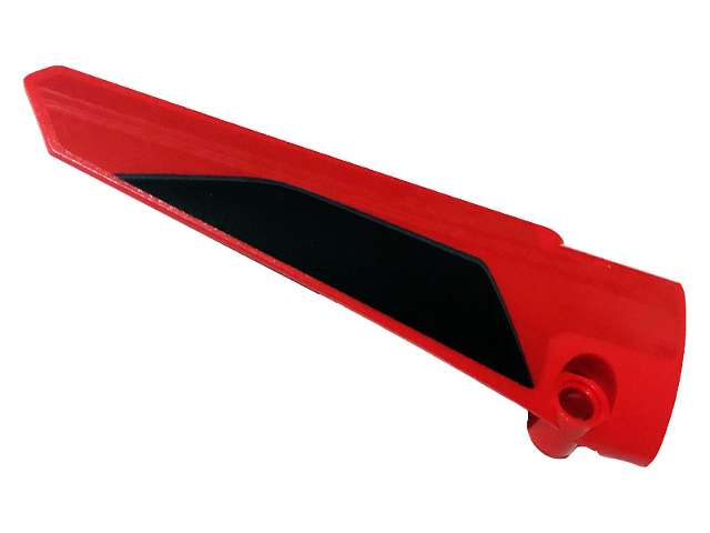 Part 64681pb045 - Technic, Panel Fairing # 5 Long Smooth, Side A with Black Stripe Pattern (Sticker) - Set 42107 - De BrickPlaats