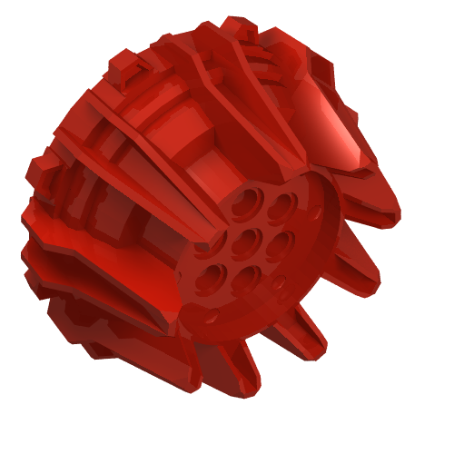 Part 64712 - Wheel Hard Plastic with Small Cleats and Flanges - De BrickPlaats
