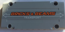 Part 64782pb047 - Technic, Panel Plate 5 x 11 x 1 with 'BRICKS & BEAMS TRANSPORT' Pattern (Sticker) - Set 42062 - De BrickPlaats