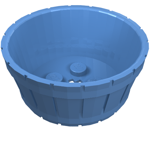 Part 64951 - Container, Barrel Half Large with Axle Hole - De BrickPlaats