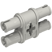 Part 65098 - Technic, Pin Double with Axle Hole with Squared Pin Holes - De BrickPlaats