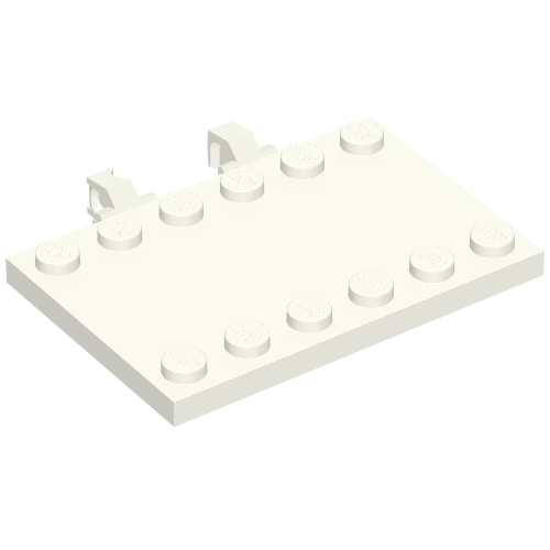 Part 65133 - Hinge Plate 4 x 6 Locking Dual 1 Finger on Side - De BrickPlaats