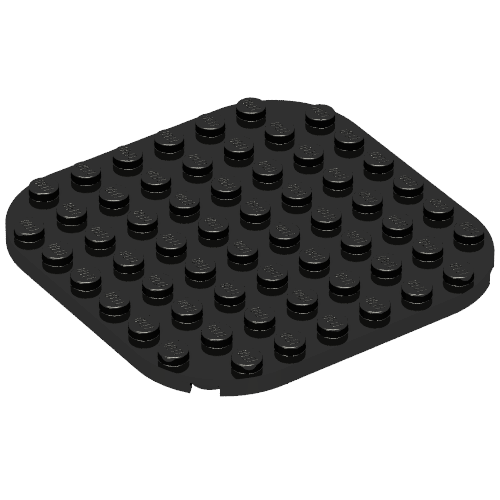 Part 65140 - Plate, Round 8 x 8 with Rounded Corners - De BrickPlaats
