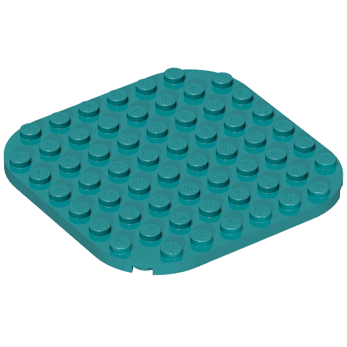 Part 65140 - Plate, Round 8 x 8 with Rounded Corners - De BrickPlaats