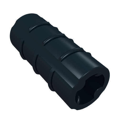 Part 6538b - Technic, Axle Connector 2L (Ridged with x Hole x Orientation) - De BrickPlaats