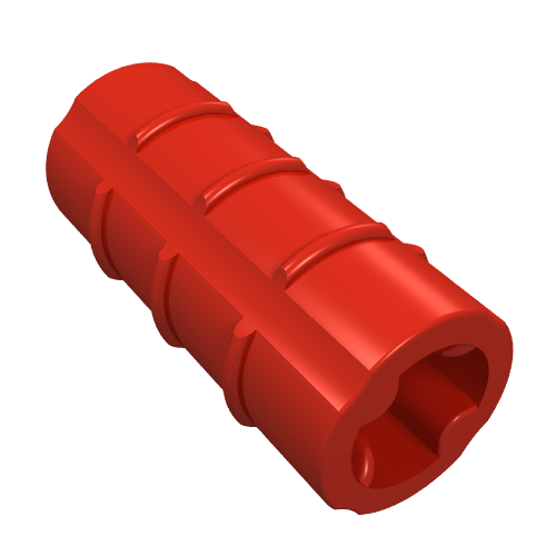 Part 6538b - Technic, Axle Connector 2L (Ridged with x Hole x Orientation) - De BrickPlaats