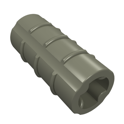 Part 6538b - Technic, Axle Connector 2L (Ridged with x Hole x Orientation) - De BrickPlaats