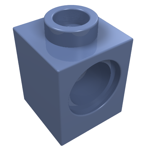Part 6541 - Technic, Brick 1 x 1 with Hole - De BrickPlaats