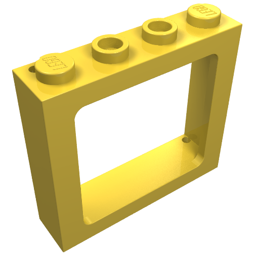 Part 6556 - Window 1 x 4 x 3 Train - 2 Hollow Studs and 2 Solid Studs - De BrickPlaats