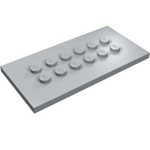 Part 6576 - Plate, Modified 4 x 8 with Studs in Center - De BrickPlaats