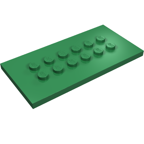 Part 6576 - Plate, Modified 4 x 8 with Studs in Center - De BrickPlaats