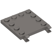 Part 66252 - Tile, Modified 4 x 4 with Studs on Edges and 2 Open O Clips (Horizontal Grip) - De BrickPlaats