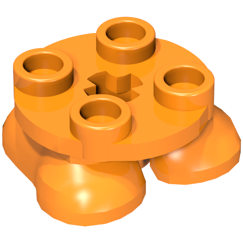 Part 66858 - Legs with Plate Round 2 x 2 and Axle Hole - 2 Feet - De BrickPlaats
