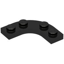 Part 68568 - Plate, Round Corner 3 x 3 with 2 x 2 Curved Cutout - De BrickPlaats