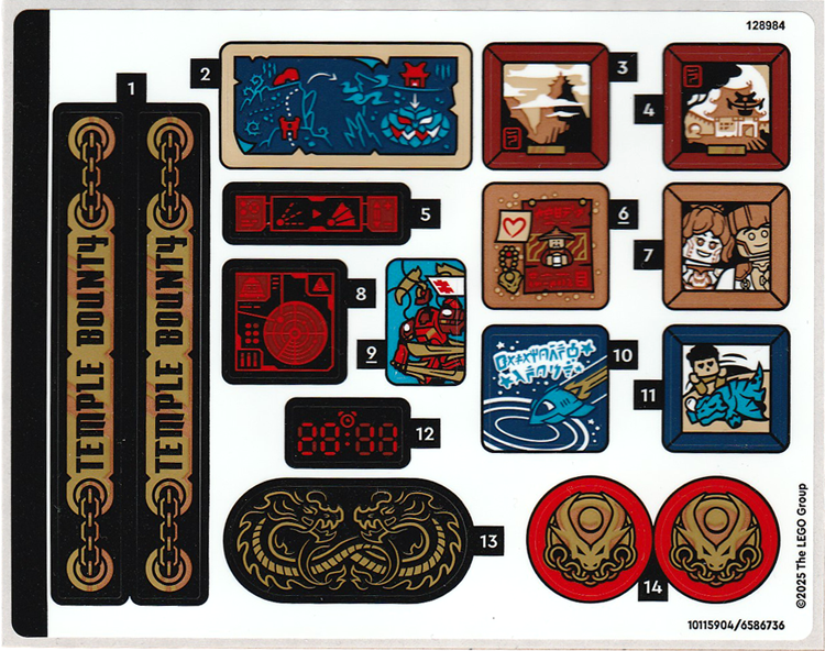 Part 71848stk01 - Sticker Sheet for Set 71848 - (10115904/6586736) - De BrickPlaats