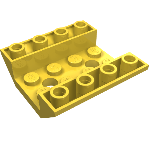 Part 72454 - Slope, Inverted 45 4 x 4 Double with 2 Holes - De BrickPlaats