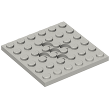 Part 73110 - Plate, Modified 6 x 6 with 5 Pin Holes - De BrickPlaats