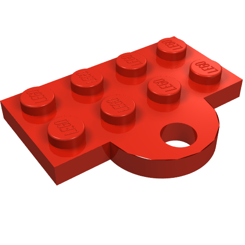 Part 737 - Plate, Modified 2 x 4 with Train Coupler Closed for Hook - De BrickPlaats