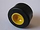Part 74967c01 - Wheel 8mm D. x 9mm, Hole Notched for Wheels Holder Pin, Reinforced Back with Black Tire 14mm D. x 9mm Smooth Small Wide Slick (74967 / 30028) - De BrickPlaats