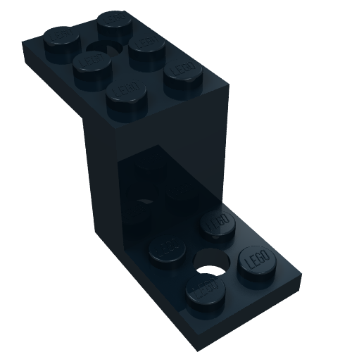 Part 76766 - Bracket 5 x 2 x 2 1/3 with 2 Holes and Bottom Stud Holder - De BrickPlaats