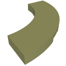 Part 79393 - Tile, Round Corner 3 x 3 Macaroni - De BrickPlaats