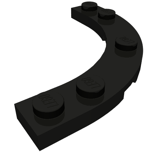 Part 80015 - Plate, Round Corner 5 x 5 with 4 x 4 Curved Cutout - De BrickPlaats