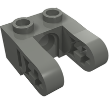 Part 85943 - Technic, Brick 1 x 2 with Hole and Dual Liftarm Extensions - De BrickPlaats