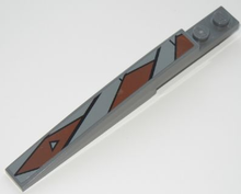 Part 85970pb011 - Slope, Curved 10 x 1 with SW Sith Pattern (Sticker) - Set 7957 - De BrickPlaats